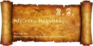 Móritz Hajnalka névjegykártya